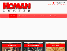 Tablet Screenshot of homanlumber.com